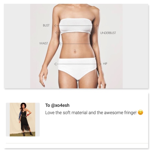 Fringe Detail Black Boho Cami Dress Asymmetrical - Picture 7 of 9